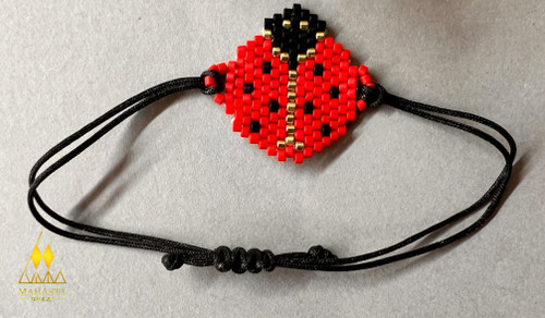 دستبند میوکی مدل بچه گانه طرح کفشدوزک- کد d1007