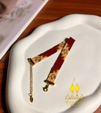 دستبند میوکی بافت آجری طیف رنگ قرمز (یلدایی) مخصوص پلاک ریلی