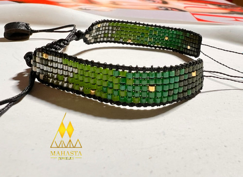دستبند نیمه آماده میوکی مخصوص انواع پلاک رنگ سبز