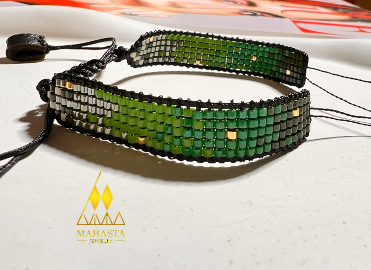 دستبند نیمه آماده میوکی مخصوص انواع پلاک رنگ سبز