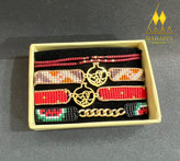 دستبندهای میوکی طرح شاد ترکیب با پلاک طلا