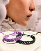 دستبند مکرومه مدل اسپرت برای نصب و آویز پلاک طلا