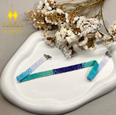 چوکر میوکی مدل هشت طیف رنگ ( آبی ، سفید )